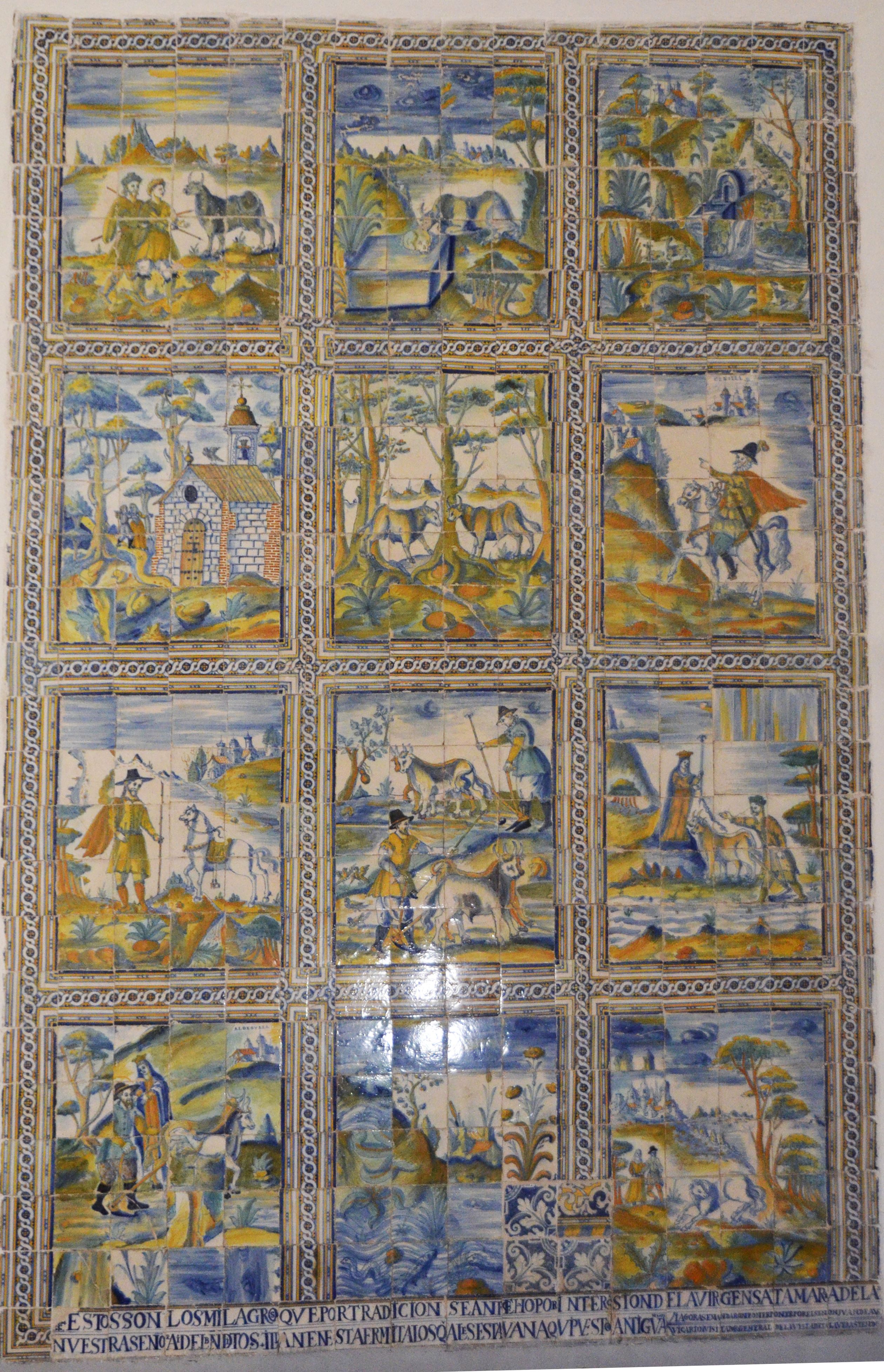Paneles de azulejos. Ermita de Nuestra Señora de la Antigua y de San Illán. Cebolla (Toledo)