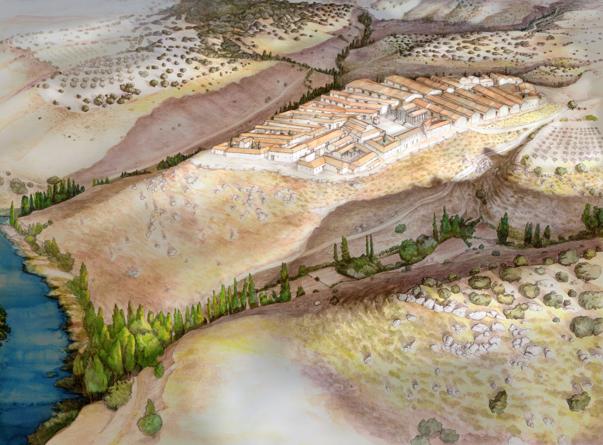 Reconstrucción ideal de la Caraca del siglo II d.C. (Miguel Zorita Bayón).