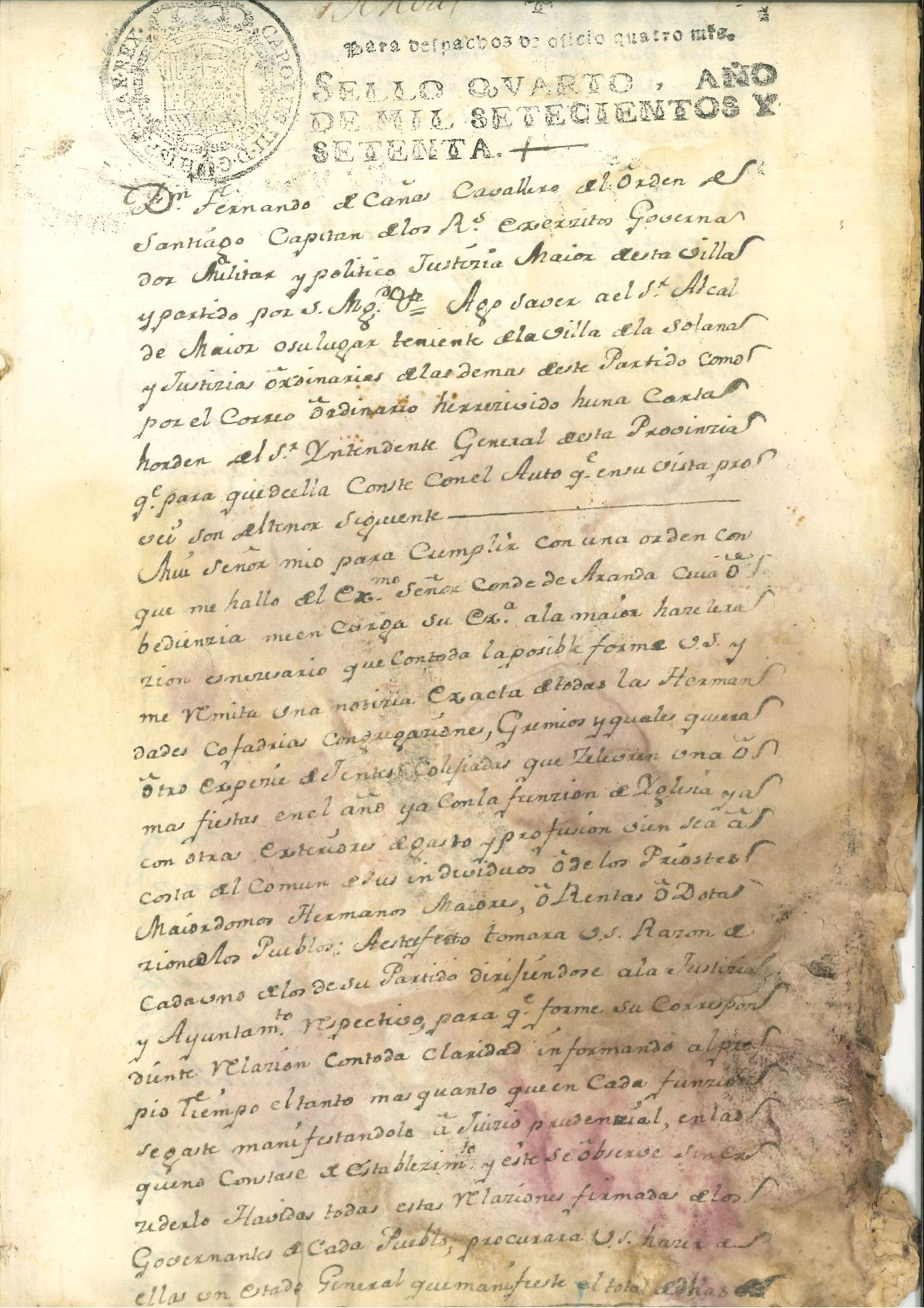2.	1796. Informe sobre las cofradías elaborado por don Manuel Aranos, cura párroco de El Ballestero. Signatura 71.810, 4.