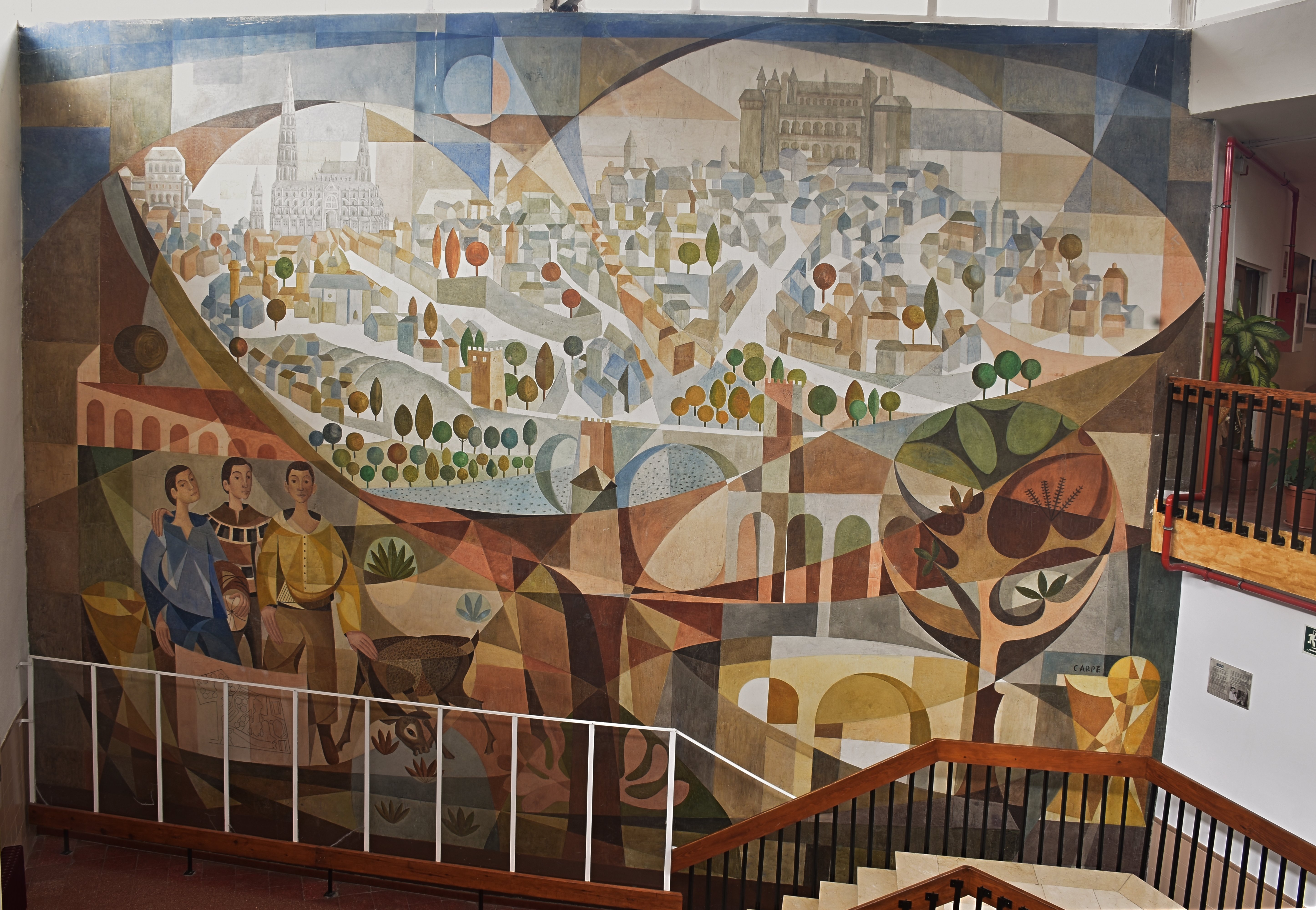 Mural de Carpe en la Universidad Laboral de Toledo. 