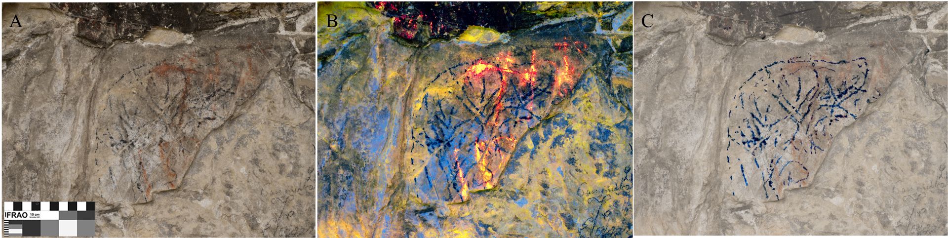 Fig. 7 Composición del panel 3 en Cueva Negra