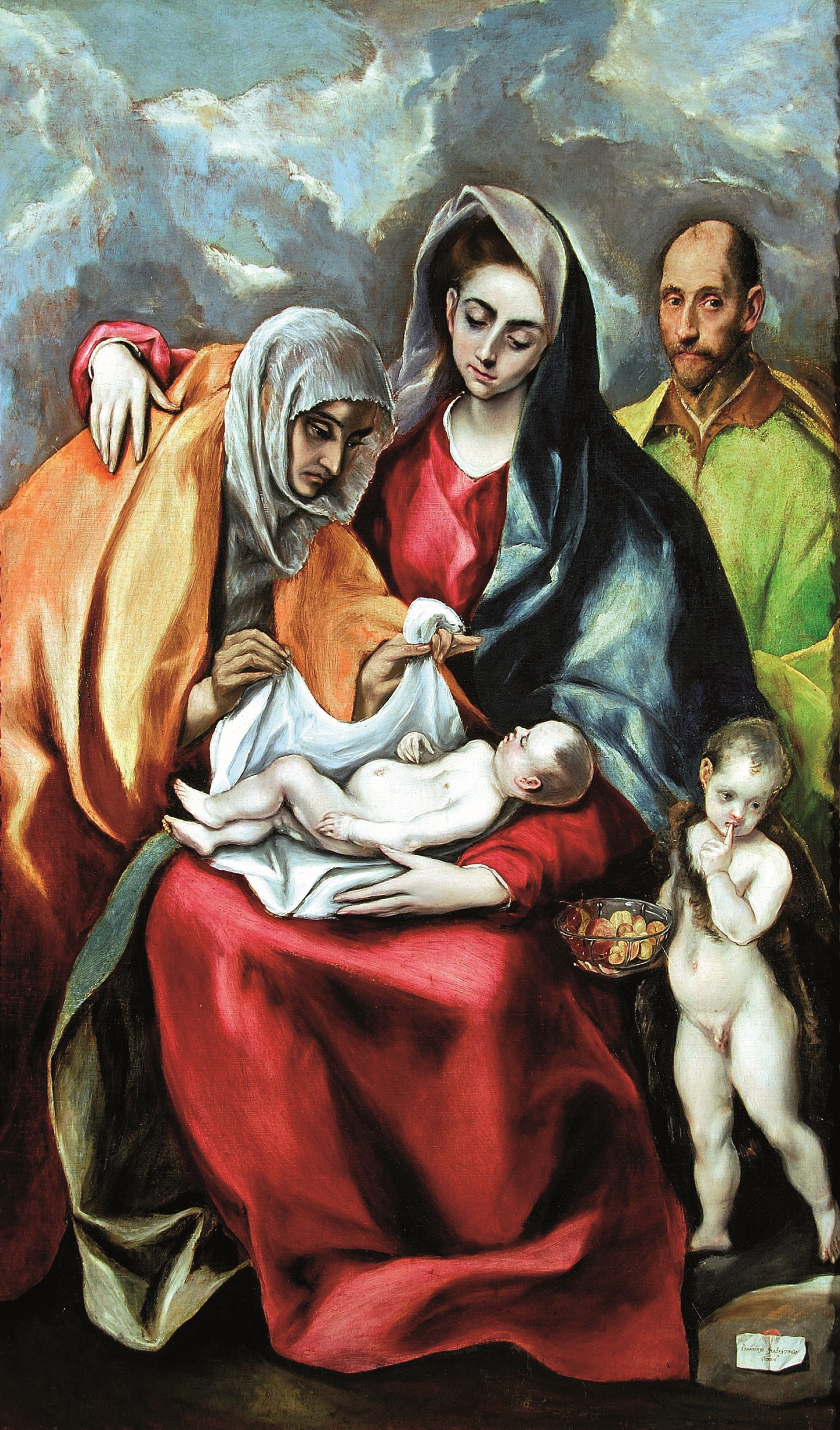 "Sagrada Familia con Santa Isabel y San Juanito". El Greco