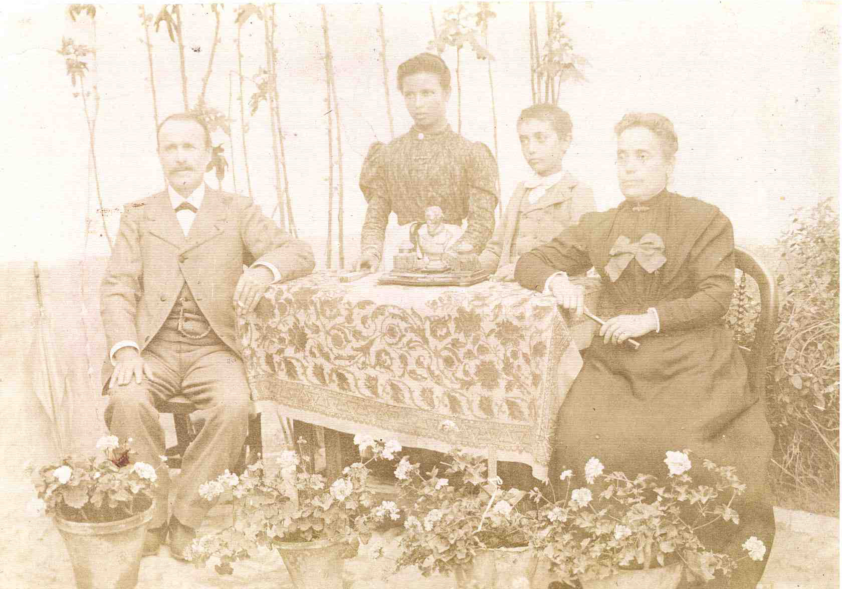 Retrato de la familia Nieto. Granátula de Calatrava (Ciudad Real). Año1898. Fondo Los Legados de la Tierra. Archivo de la Imagen de Castilla-La Mancha.