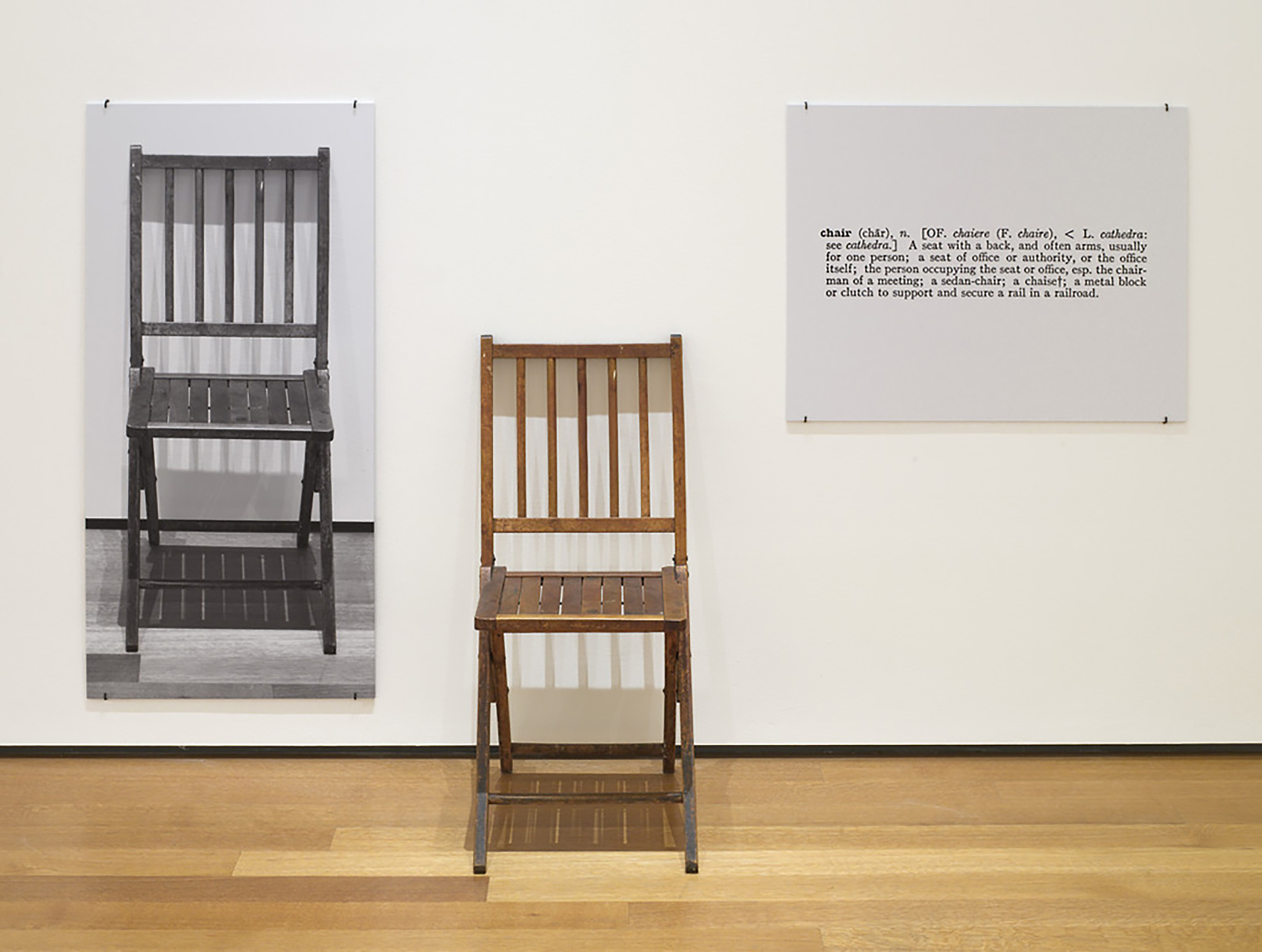 Una y tres sillas / Joseph Kosuth (1965) Fuente: www.moma.org