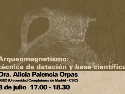 Cartel de la conferencia "Arqueomagnetismo..." recortada