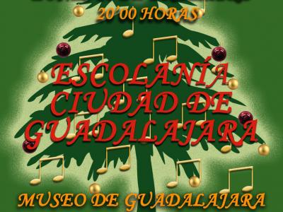 Cartel del concierto de la "Escolanía Ciudad de Guadalajara" en el Museo de Guadalajara