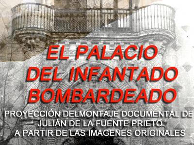 Cartel proyección "Palacio bombardeado" recortado