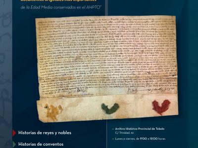 Cartel de la exposición "Historias de la Edad Media" en el Archivo Histórico Provincial de Toledo