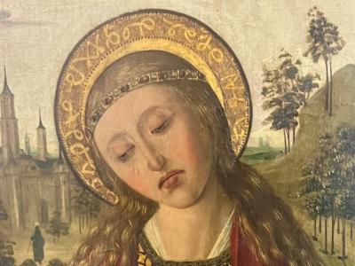 Detalle de la obra "María Magdalena", de Sancho de Zamora