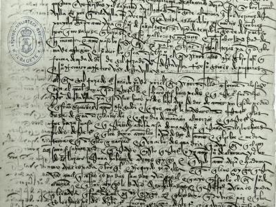 1519. Información sobre el incidente causado por los suizos (mercenarios) del capitán Alvarado, de paso por Albacete, que hirieron a un vecino e intentaron atacar la villa por la noche «a saco mano». AHPAB. Signatura 552, expediente 54.