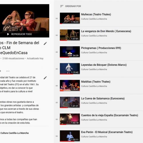 El Gobierno regional ofrece cerca de una treintena de obras teatrales online con motivo del Día Mundial del Teatro