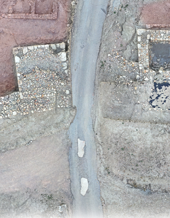 Recientes excavaciones en la puerta de acceso al Parque Arqueológico de Libisosa revelan una edificación romana extramuros