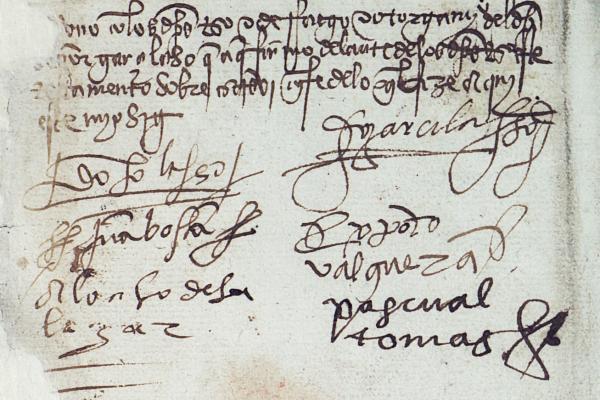 Testamento de Garcilaso de la Vega. Firma autógrafa del poeta. 25 de julio de 1529. Archivo Histórico Provincial de Toledo.